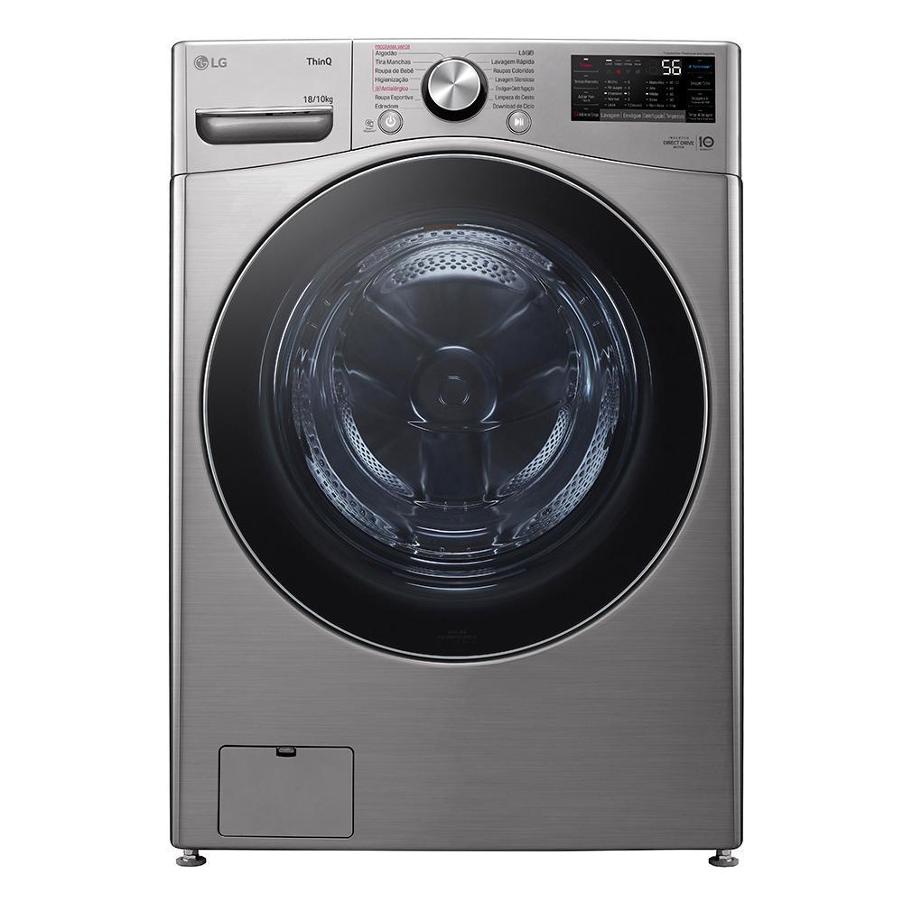 Lava e Seca Smart LG 18kg Inox Look com AIDD™ WD18SV2S6BA