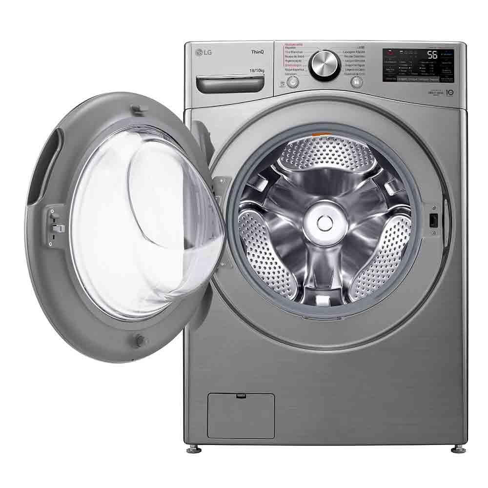 Lava e Seca Smart LG 18kg Inox Look com AIDD™ WD18SV2S6BA