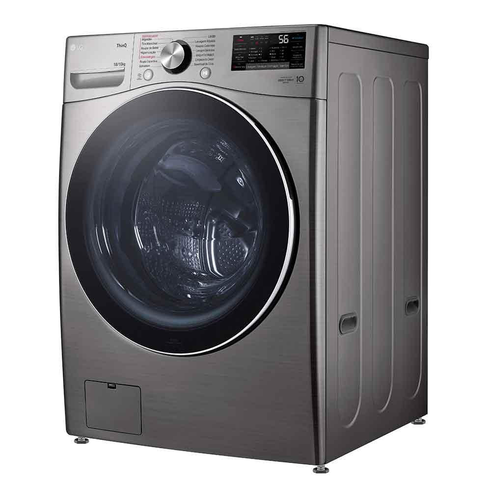 Lava e Seca Smart LG 18kg Inox Look com AIDD™ WD18SV2S6BA