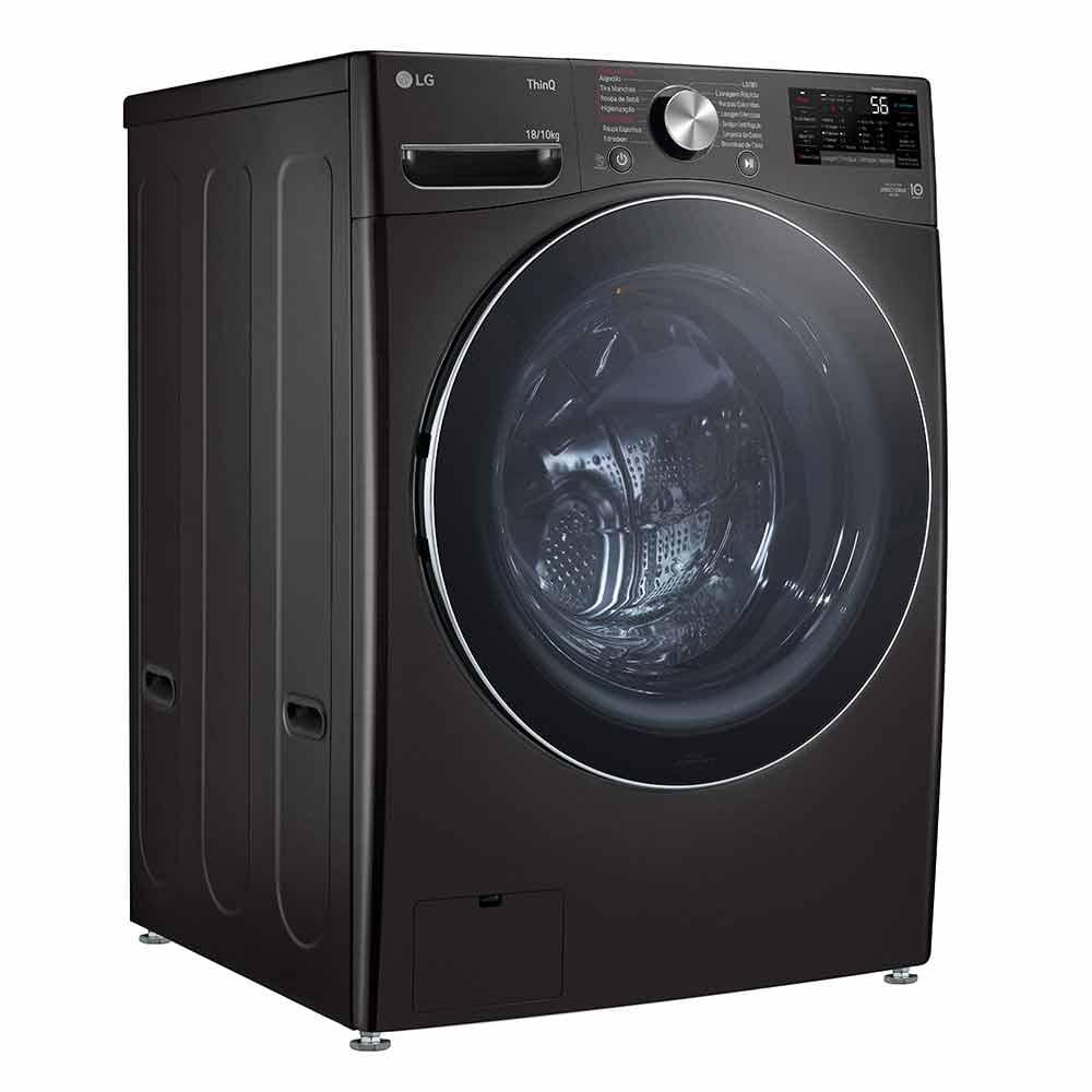 Lava e Seca 18Kg LG Smart Black Inox com 14 Programas de Lavagem - WD18BV
