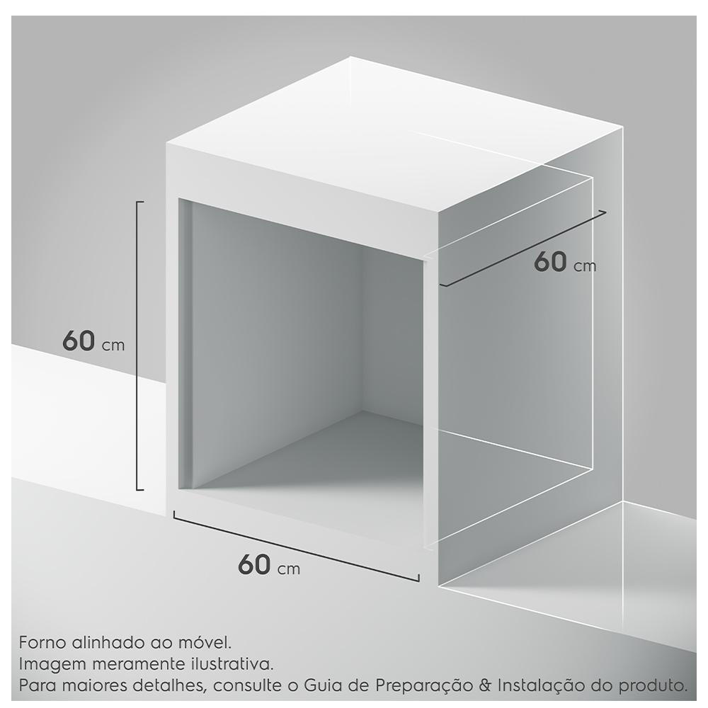 Forno Elétrico Embutir Electrolux Expert  80 Litros de Capacidade, Grill e Painel Touch Cinza Metalizado - OE8EW