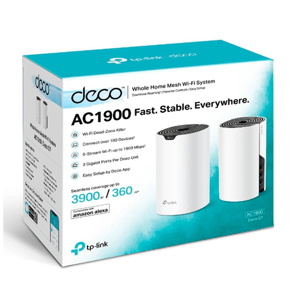 Kit Roteador Wifi Mesh TP-LINK Deco S7 Dual-Band AC1900 com 02 Unidades
