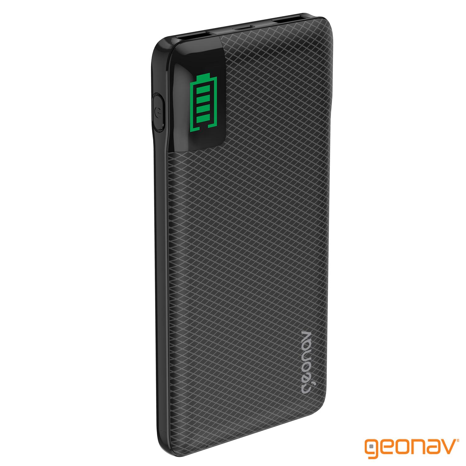 Carregador Portátil Universal 10.000 mAh Preto - Geonav - PB10KBK