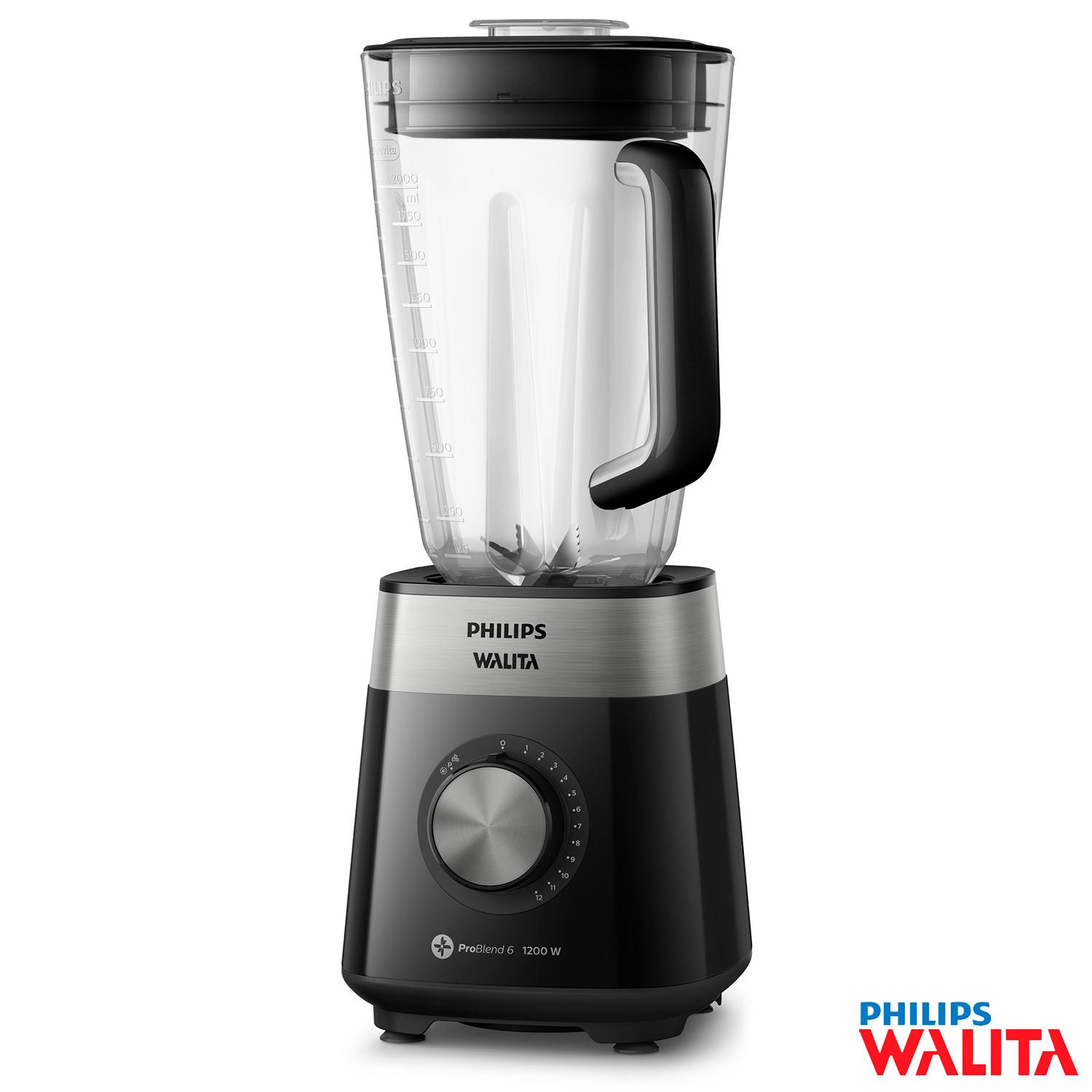 Liquidificador Philips Walita Problend com 12 Velocidades e Jarra  Tritan com 3,0 Litros Preto - RI2242