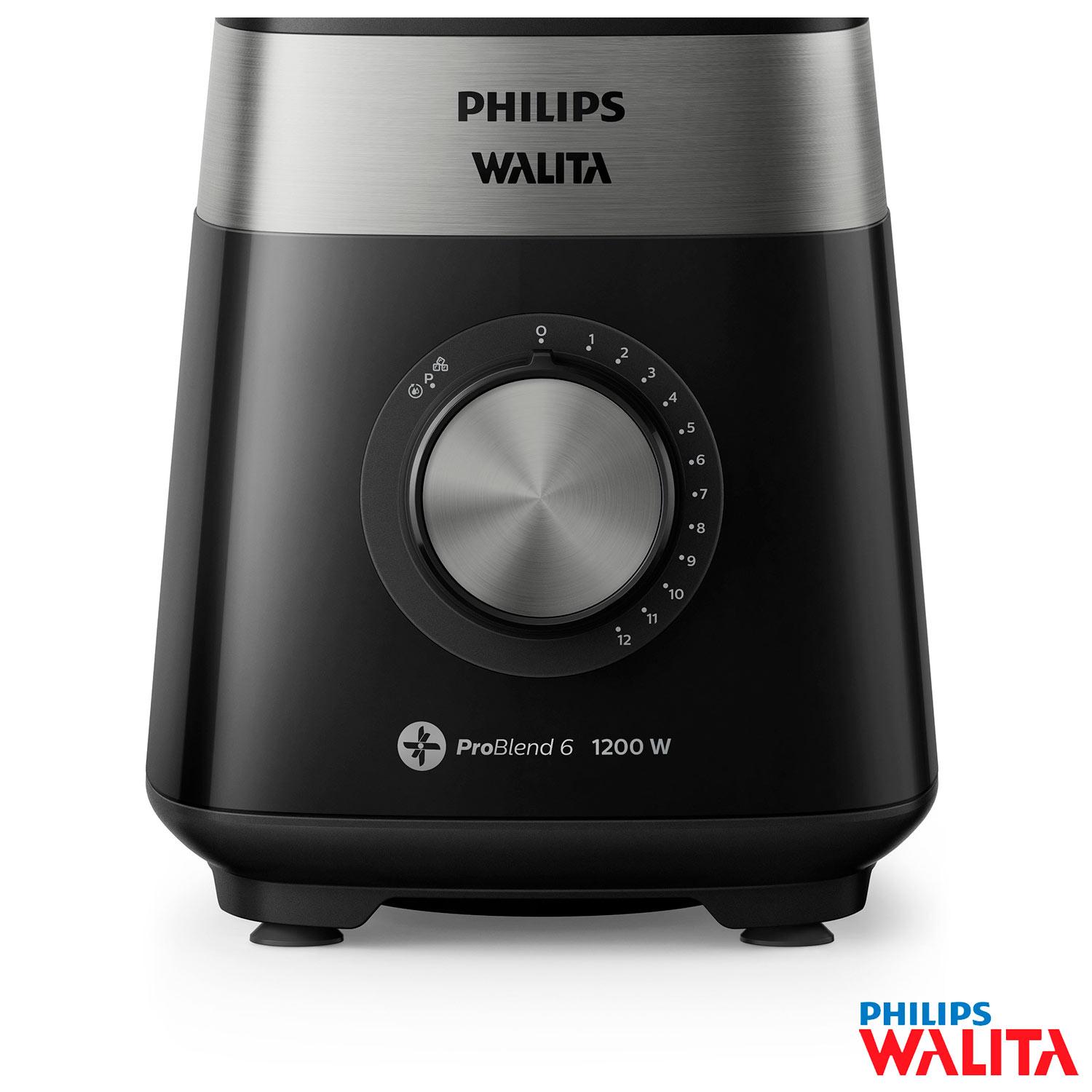 Liquidificador Philips Walita Problend com 12 Velocidades e Jarra  Tritan com 3,0 Litros Preto - RI2242