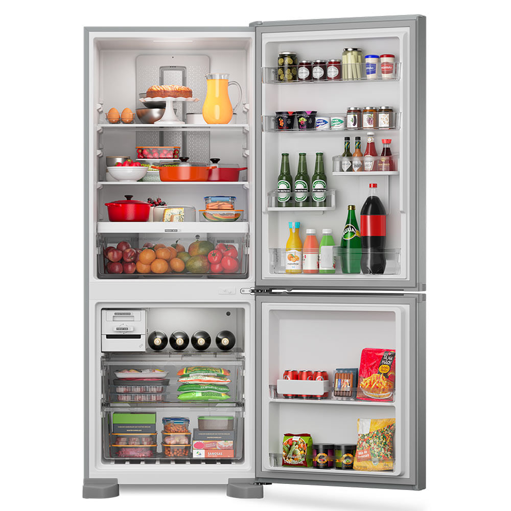 Refrigerador Brastemp Inverse Frost Free A+++ 447 Litros Inox com Smart Flow e Fresh Box - BRE57FK