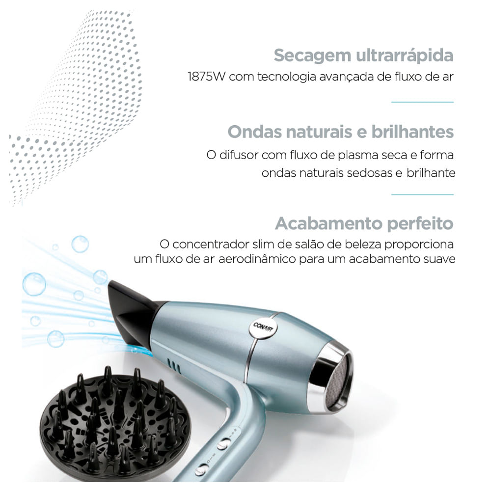 Secador Hydro Fusion com 02 Velocidade - SECHYDRO