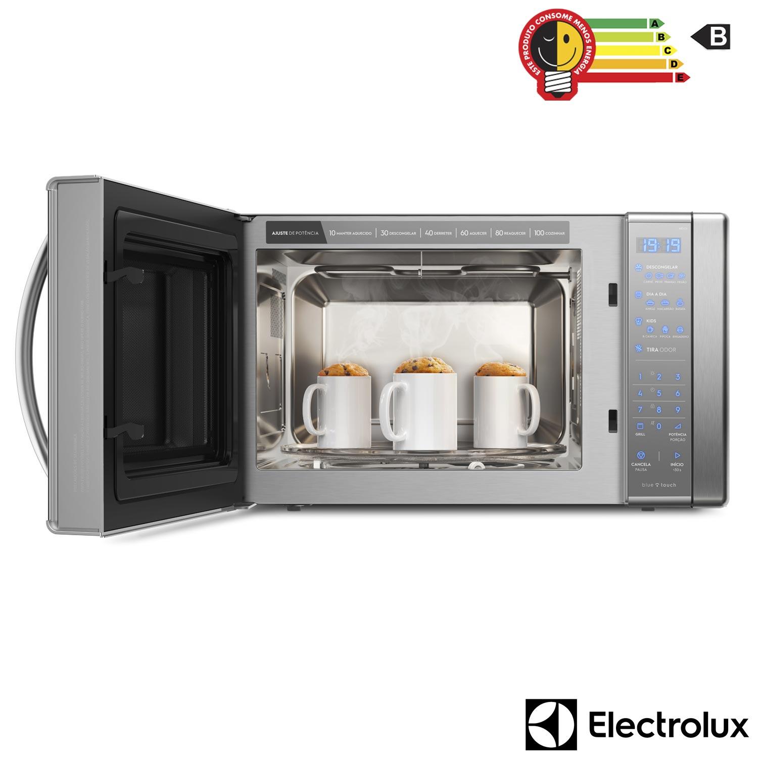 Micro-ondas Electrolux com 31 Litros de Capacidade e Grill Prata - ME41X