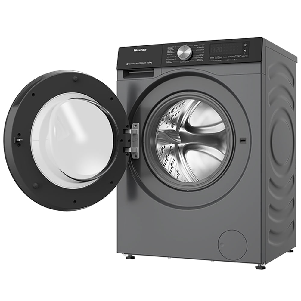 Lava e Seca 13Kg Hisense Titanium com 13 Programas de Lavagem, Steam, Wi-Fi - WD3S13