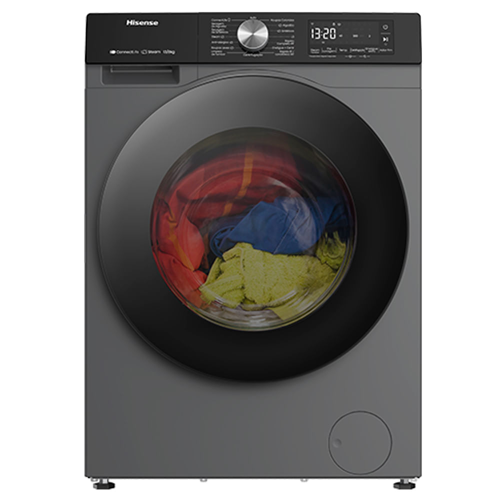 Lava e Seca 13Kg Hisense Titanium com 13 Programas de Lavagem, Steam, Wi-Fi - WD3S13