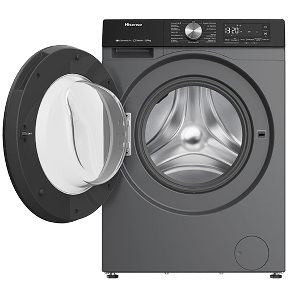 Lava e Seca 13Kg Hisense Titanium com 13 Programas de Lavagem, Steam, Wi-Fi - WD3S13