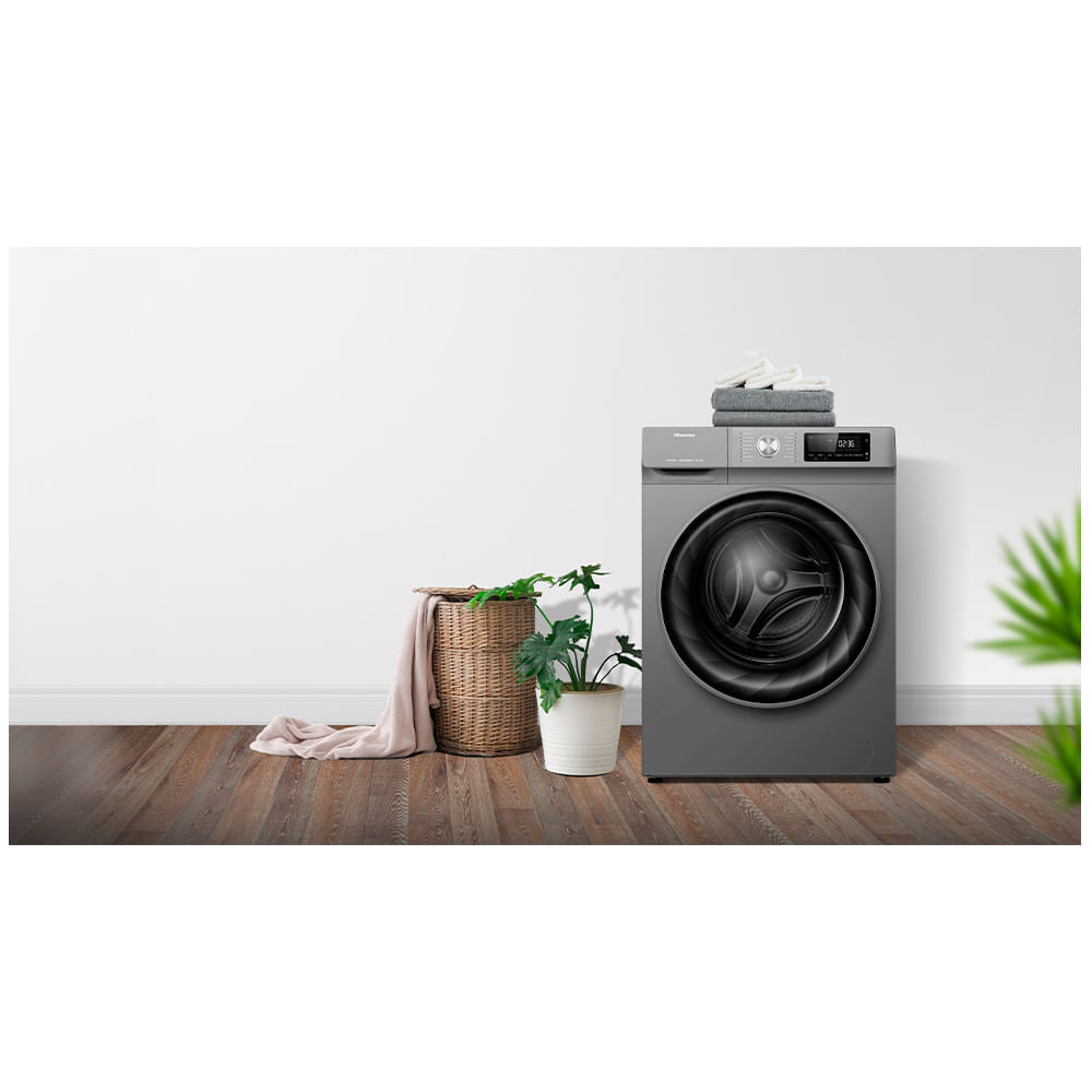 Lava e Seca 13Kg Hisense Titanium com 13 Programas de Lavagem, Steam, Wi-Fi - WD3S13
