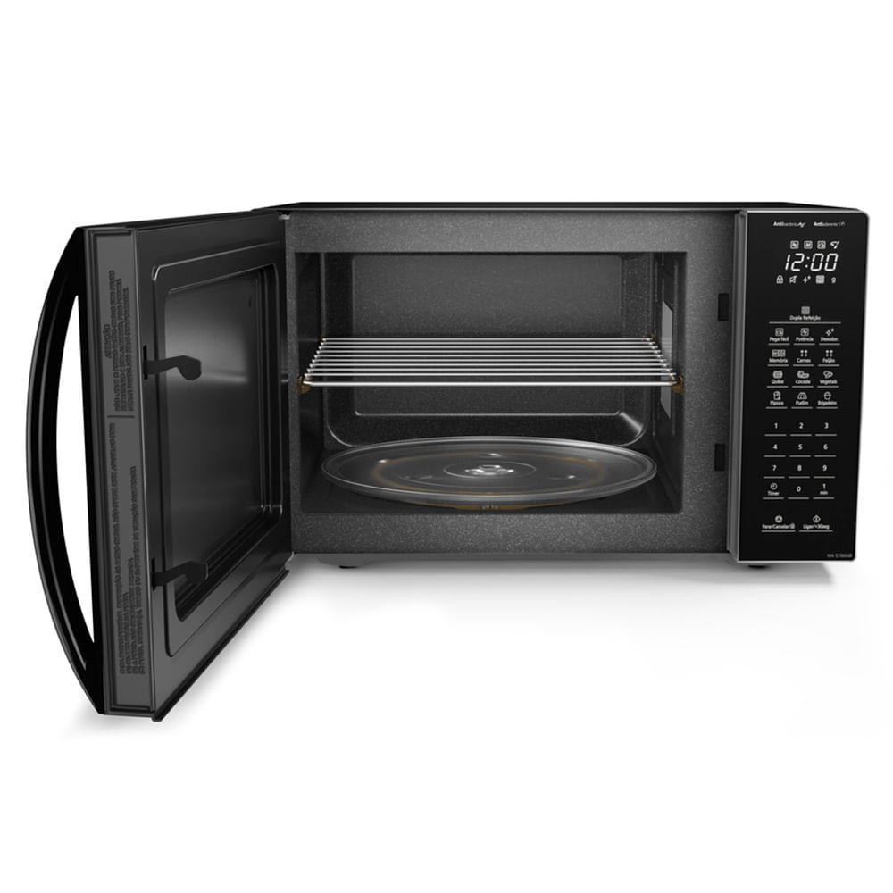 Microondas de Mesa Panasonic com 34 Litros Preto - NN-ST66NBRUN