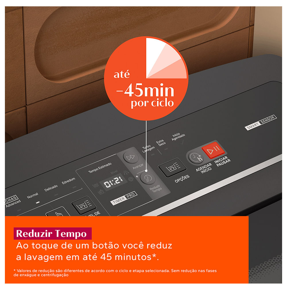 Máquina de Lavar Brastemp 15Kg com Timer Pro - BWT15A9