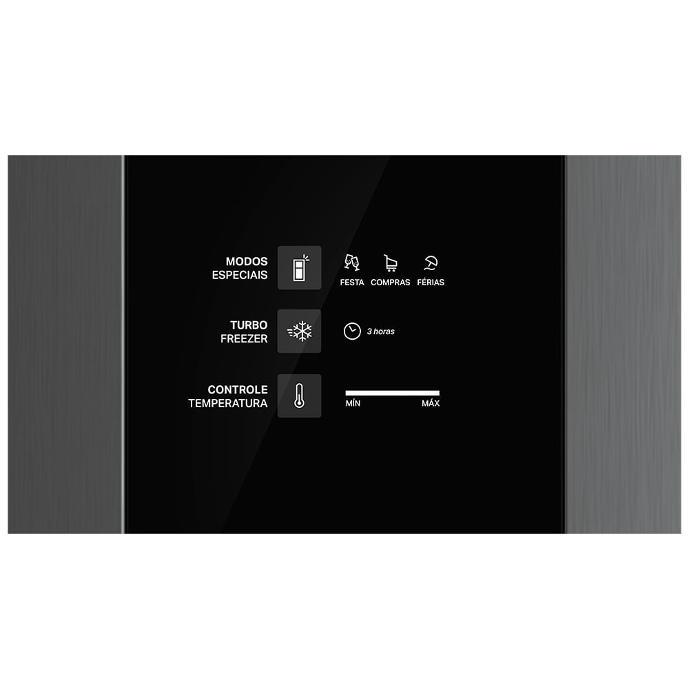 Refrigerador de 02 Portas Brastemp Frost Free A+++ 461 Litros Inox com Turbo Control e Fresh Box - BRM56FK