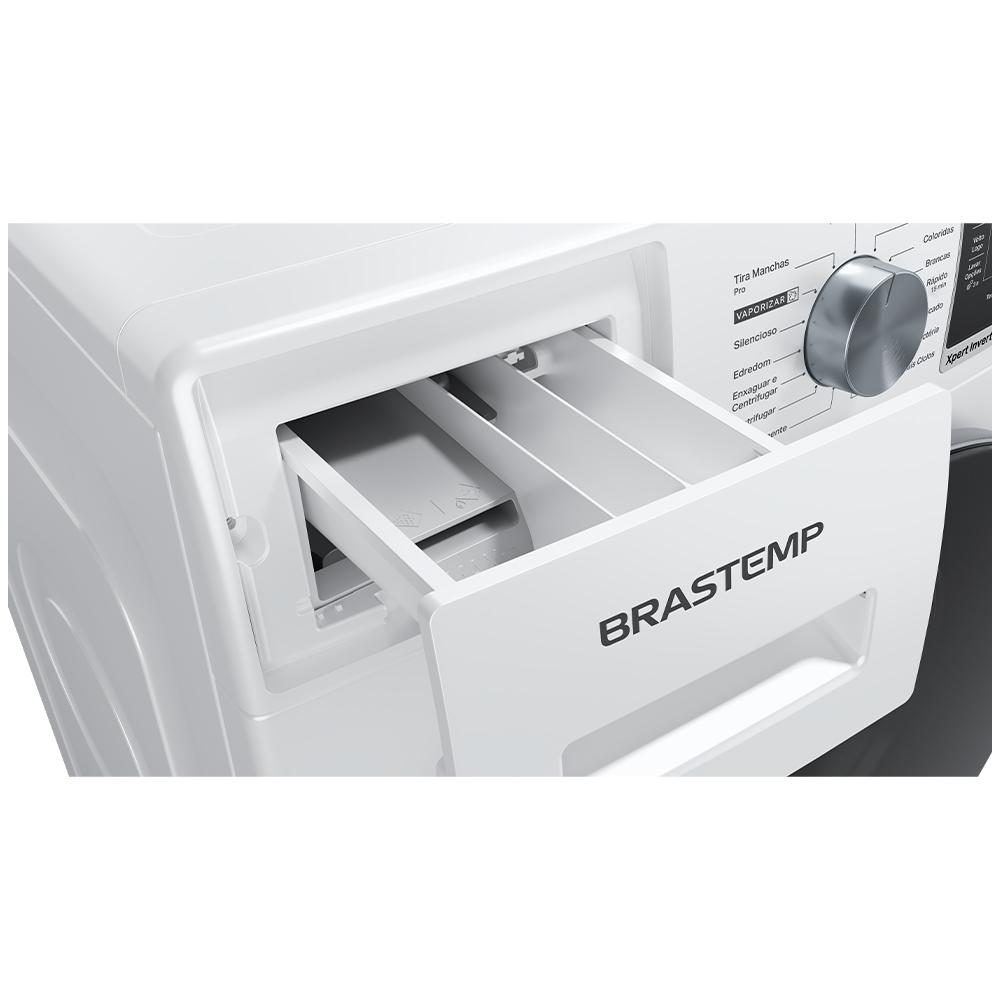 Lava e Seca Brastemp 10kg/6kg Branca Água Quente com Smart Sensor, Tira Manchas Pro e Motor Inverter - BNC10AB