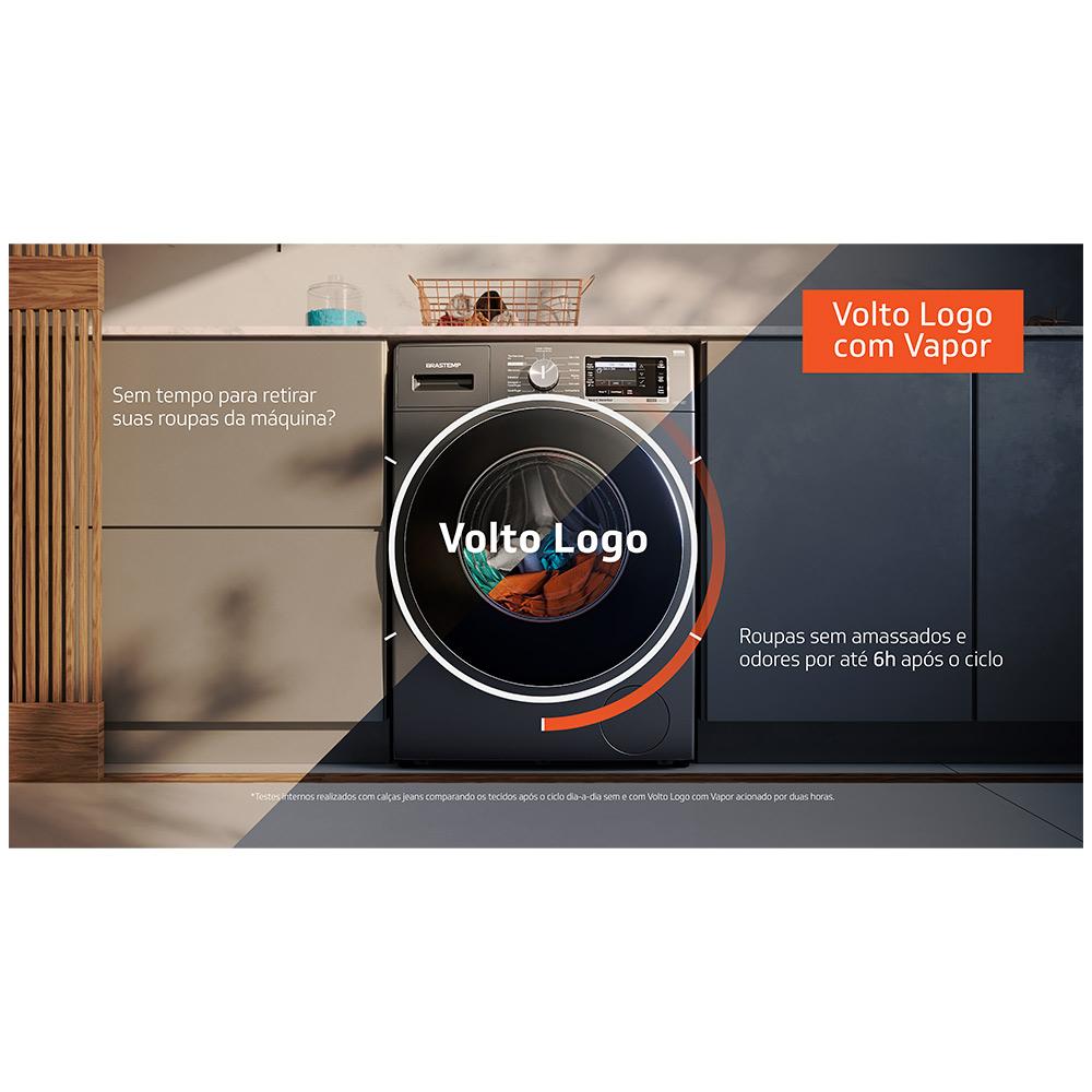 Lava e Seca Brastemp 10kg/6kg Branca Água Quente com Smart Sensor, Tira Manchas Pro e Motor Inverter - BNC10AB