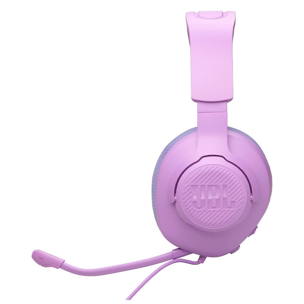 Fone de Ouvido JBL Quantum 100 M2 Headset Gamer Rosa e Lilás Microfone Boom Destacável