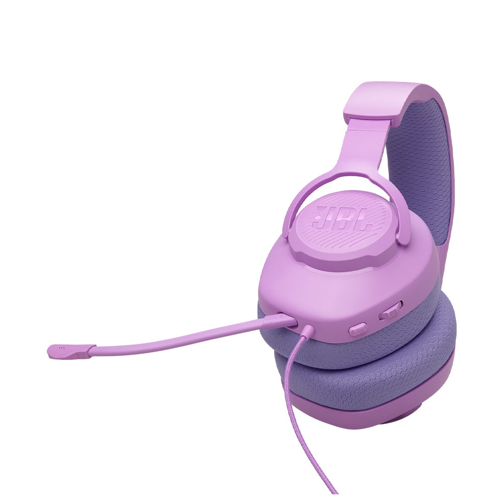 Fone de Ouvido JBL Quantum 100 M2 Headset Gamer Rosa e Lilás Microfone Boom Destacável