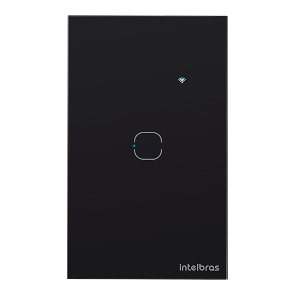 Interruptor Smart Touch Wi-Fi Izy com 1 Tecla Preto - Intelbras - EWS 1001