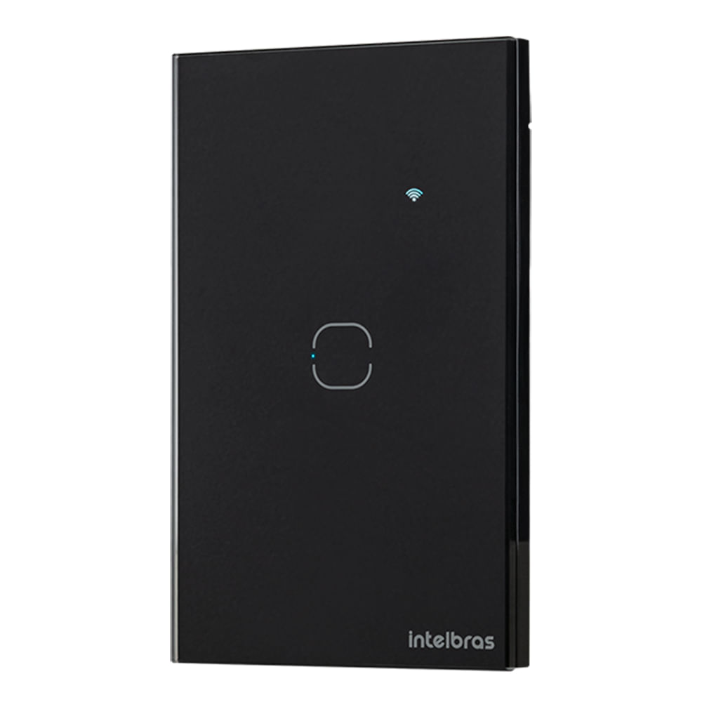Interruptor Smart Touch Wi-Fi Izy com 1 Tecla Preto - Intelbras - EWS 1001