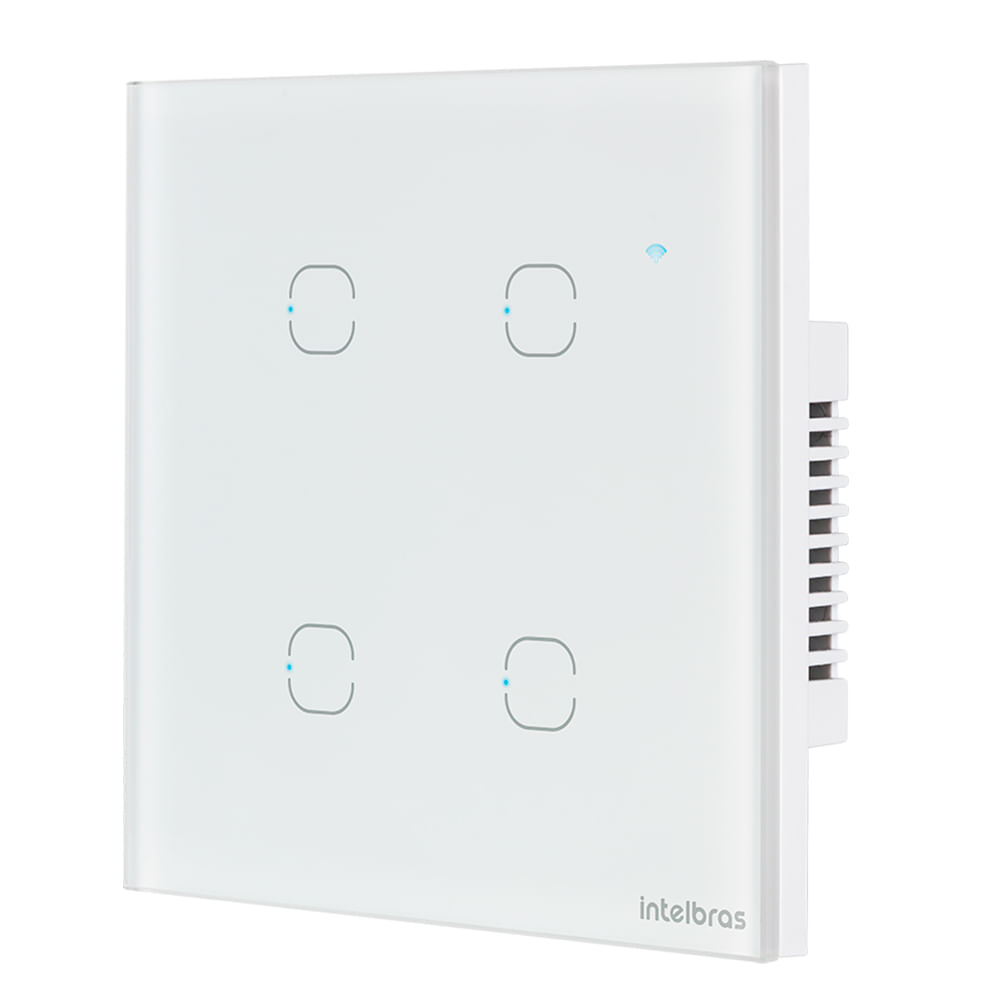 Interruptor Smart Touch Wi-Fi Izy com 4 Teclas Branco - Intelbras - EWS 1004