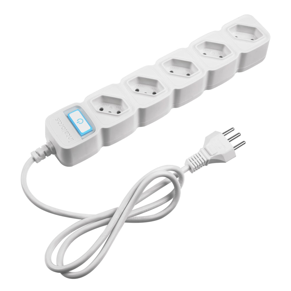Protetor Eletrônico Smart Wi-Fi 5 Tomadas Branco - Intelbras - EWS 305