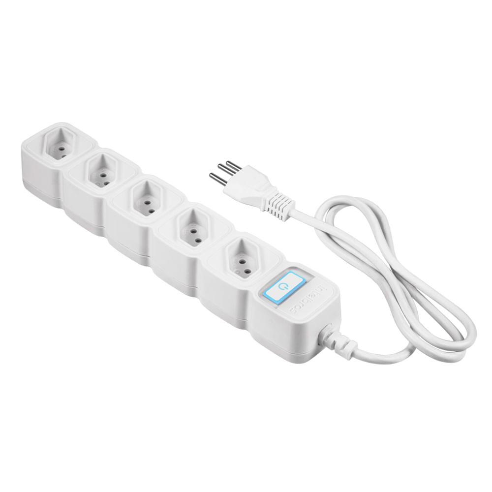 Protetor Eletrônico Smart Wi-Fi 5 Tomadas Branco - Intelbras - EWS 305