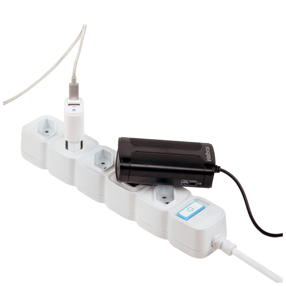 Protetor Eletrônico Smart Wi-Fi 5 Tomadas Branco - Intelbras - EWS 305