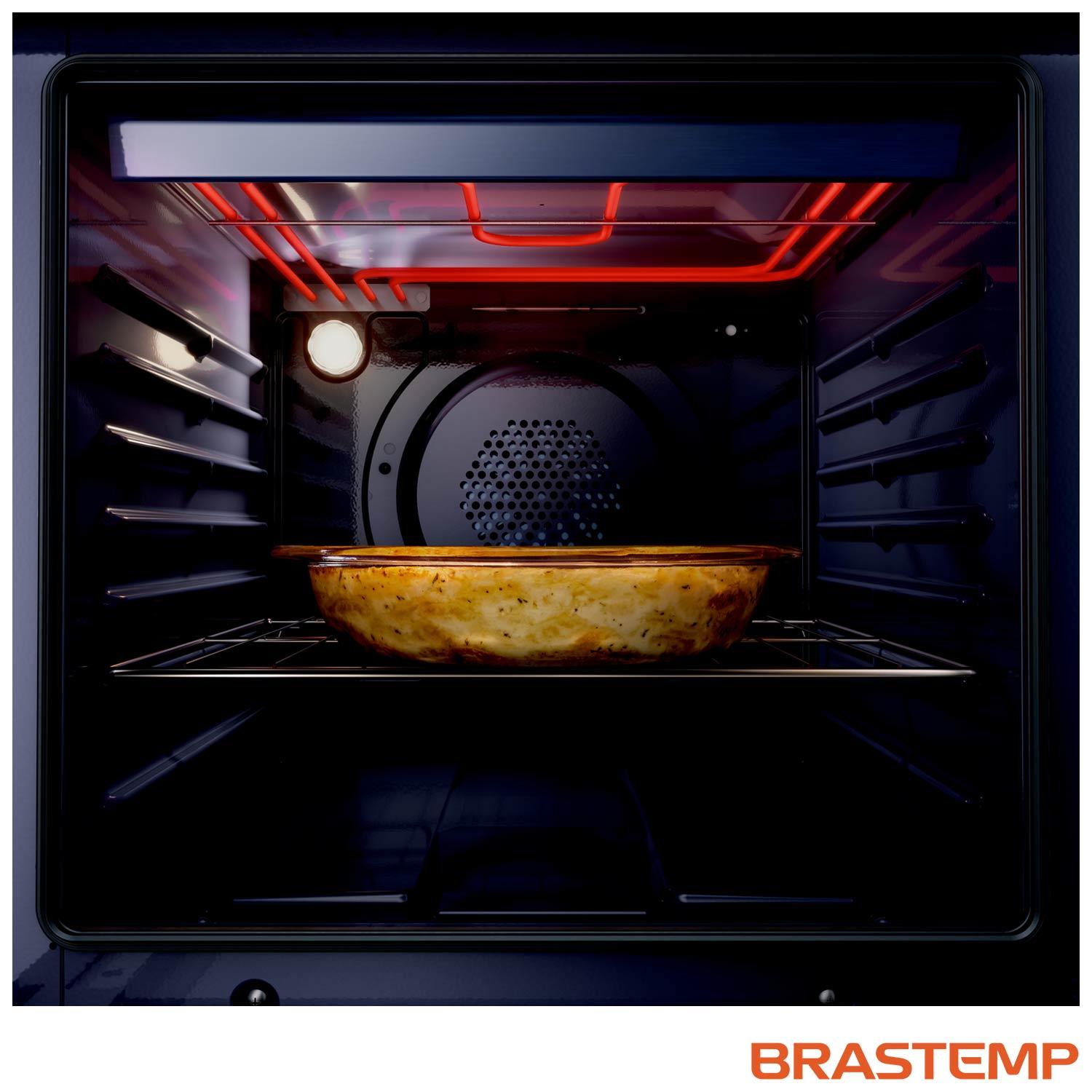Forno de Embutir Elétrico Brastemp 84 Litros Inox Espelhado com Convecção e Timer Touch