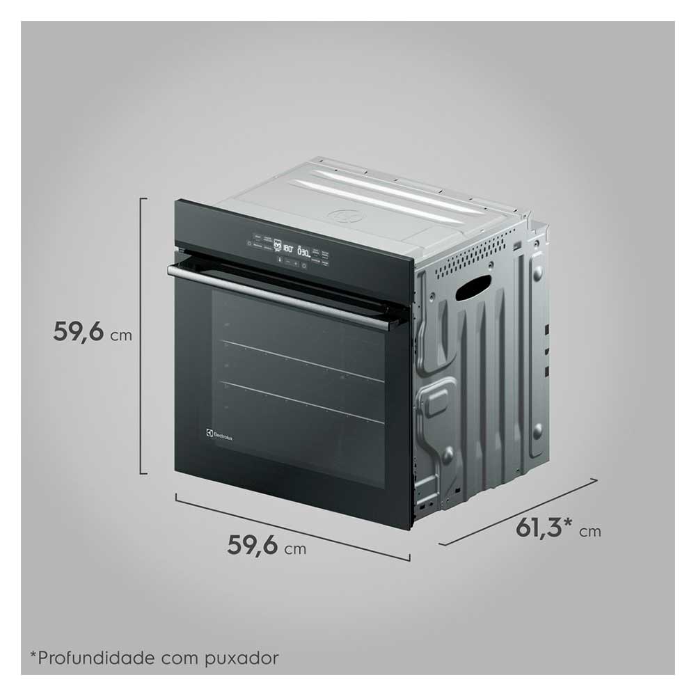 Forno Elétrico de Embutir Electrolux Efficient PerfectCook360 com 80 Litros, Grill Painel Full Touch - OE8EF