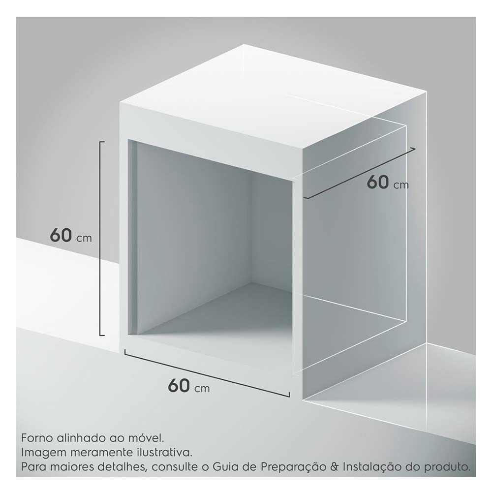 Forno Elétrico de Embutir Electrolux Efficient PerfectCook360 com 80 Litros, Grill Painel Full Touch - OE8EF