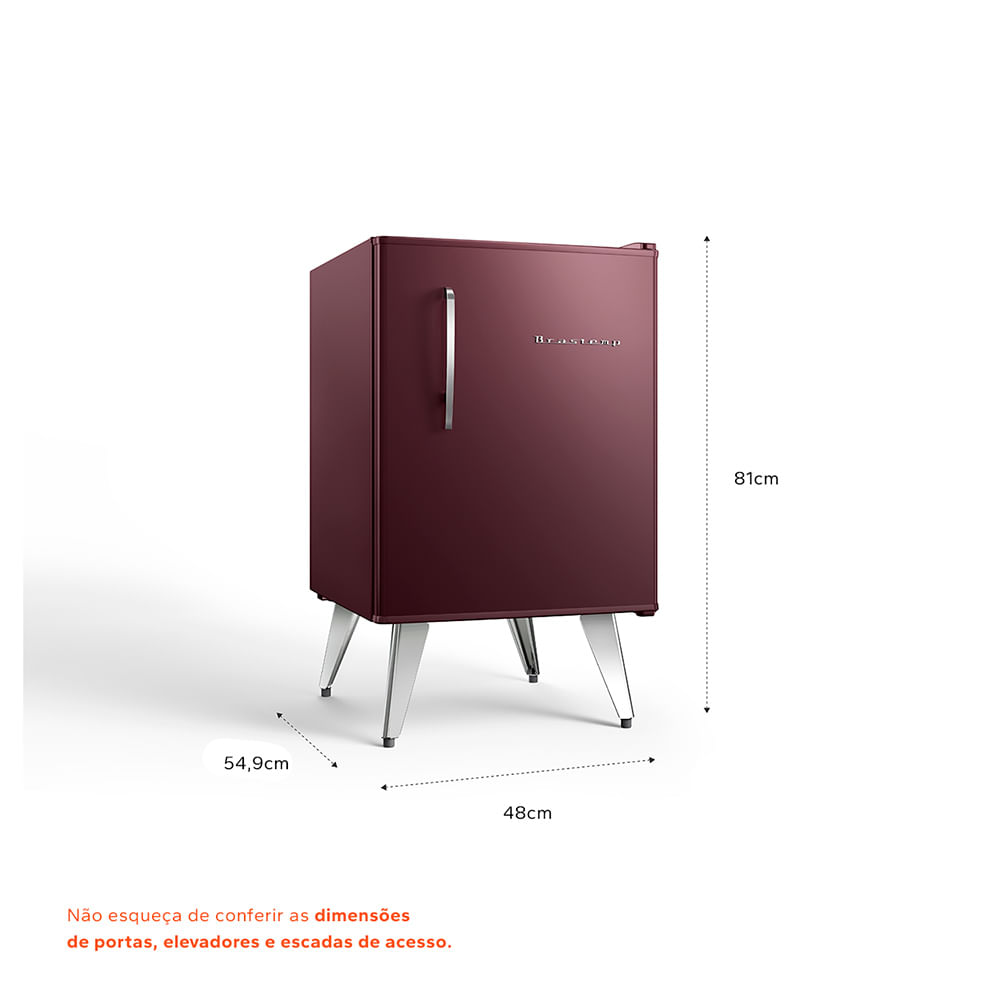 Frigobar Brastemp Retrô 76 Litros Marsala Wine - BRA08HG