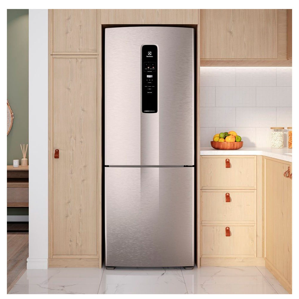 Refrigerador de 02 Portas Electrolux Frost Free com 490 Litros Efficient com AutoSense Inverse Inox Look - IB7S