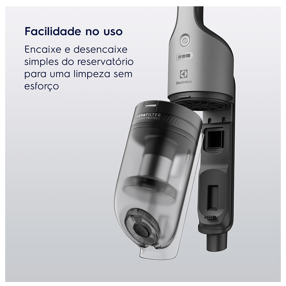 Aspirador de Pó Electrolux Ergorapido 2 em 1 Efficient Cyclonic Power com Capacidade de 0,95 Litros - ERG018