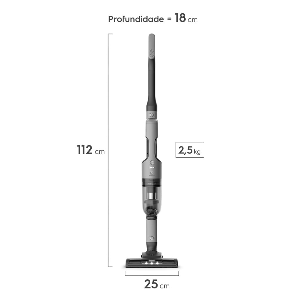 Aspirador de Pó Electrolux Ergorapido 2 em 1 Efficient Cyclonic Power com Capacidade de 0,95 Litros - ERG018