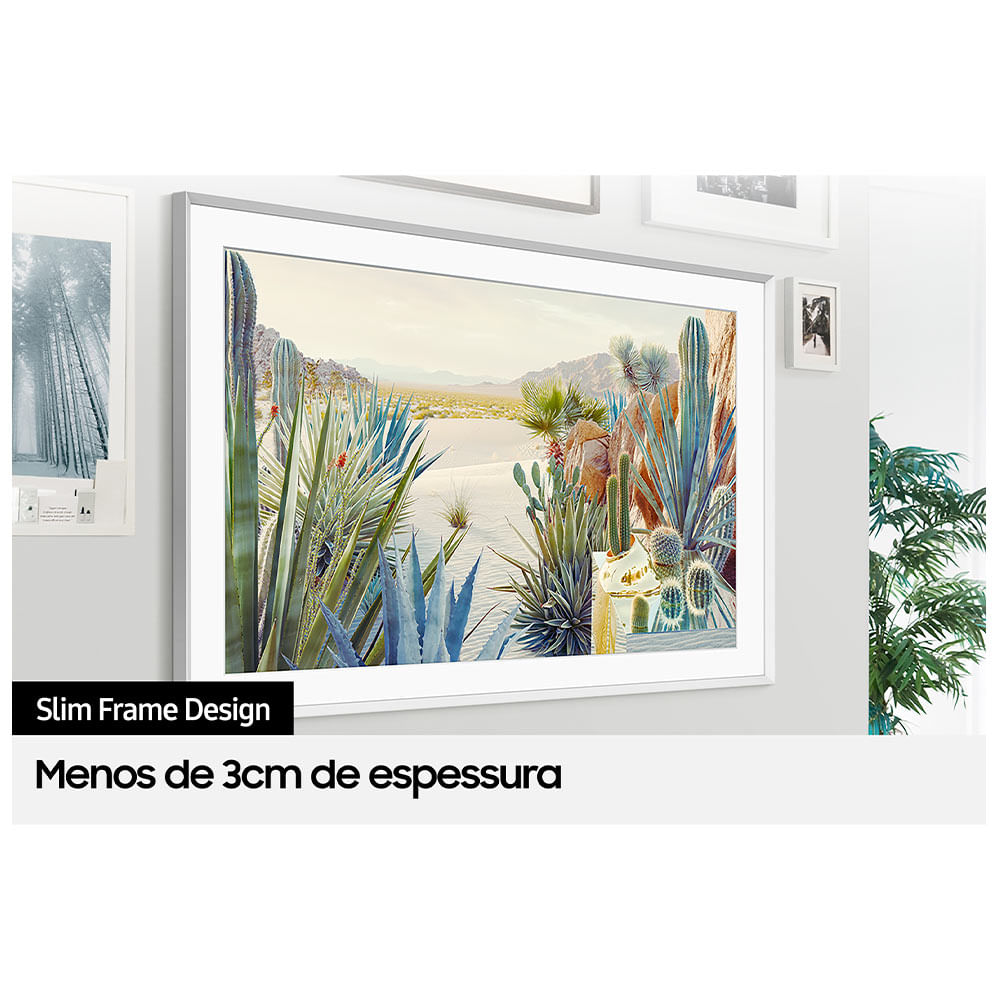 Smart TV Samsung The Frame QLED 32" Polegadas 32LS03C Tela Matte, Design Slim e Wi-Fi