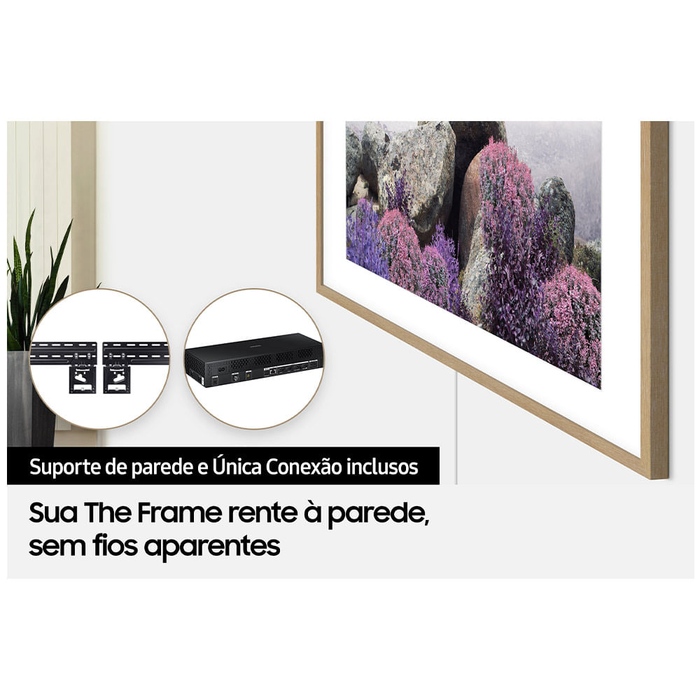 Smart TV Samsung The Frame QLED 32" Polegadas 32LS03C Tela Matte, Design Slim e Wi-Fi