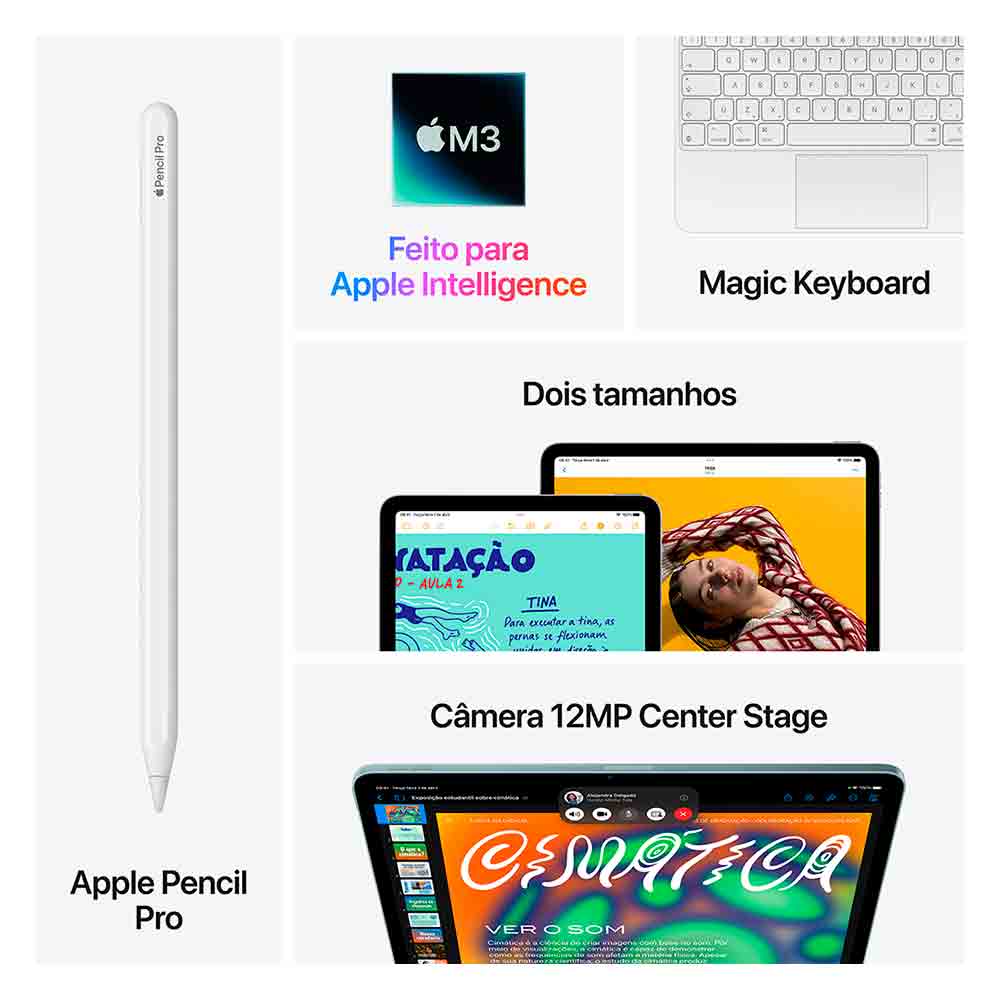 iPad Air Apple Processador M3 (11", Wi-Fi, 256GB) - Cinza