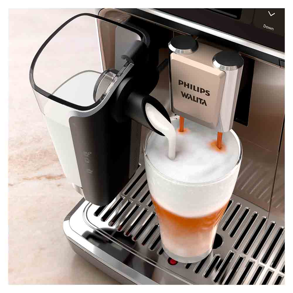 Cafeteira Espresso Superautomática LatteGo Preta e Cromada com 20 Tipos de Bebidas - EP5547