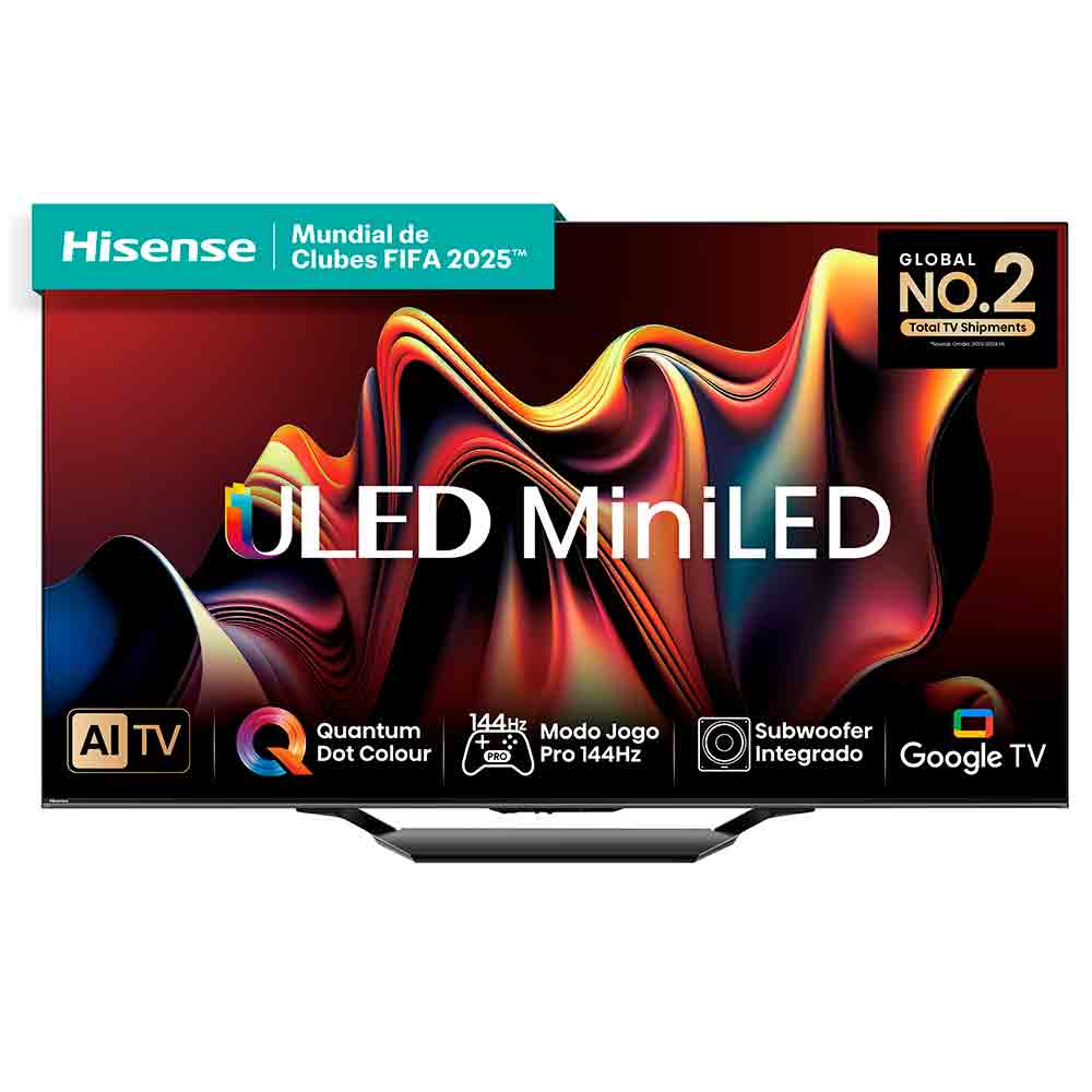 Smart TV Hisense Mini LED UHD 4K 55" Polegadas Frequência 144 Hz e Wi-Fi - 55U75LUA