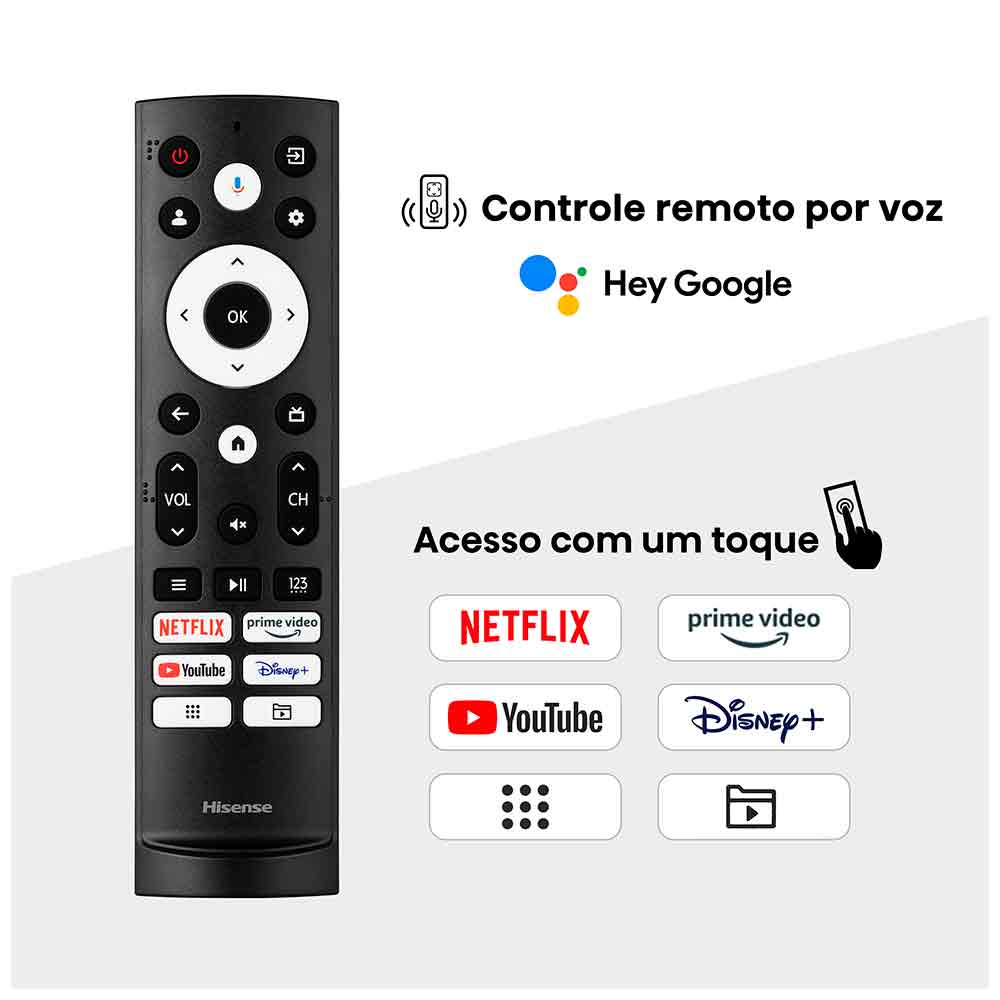 Smart TV Hisense Mini LED UHD 4K 55" Polegadas Frequência 144 Hz e Wi-Fi - 55U75LUA