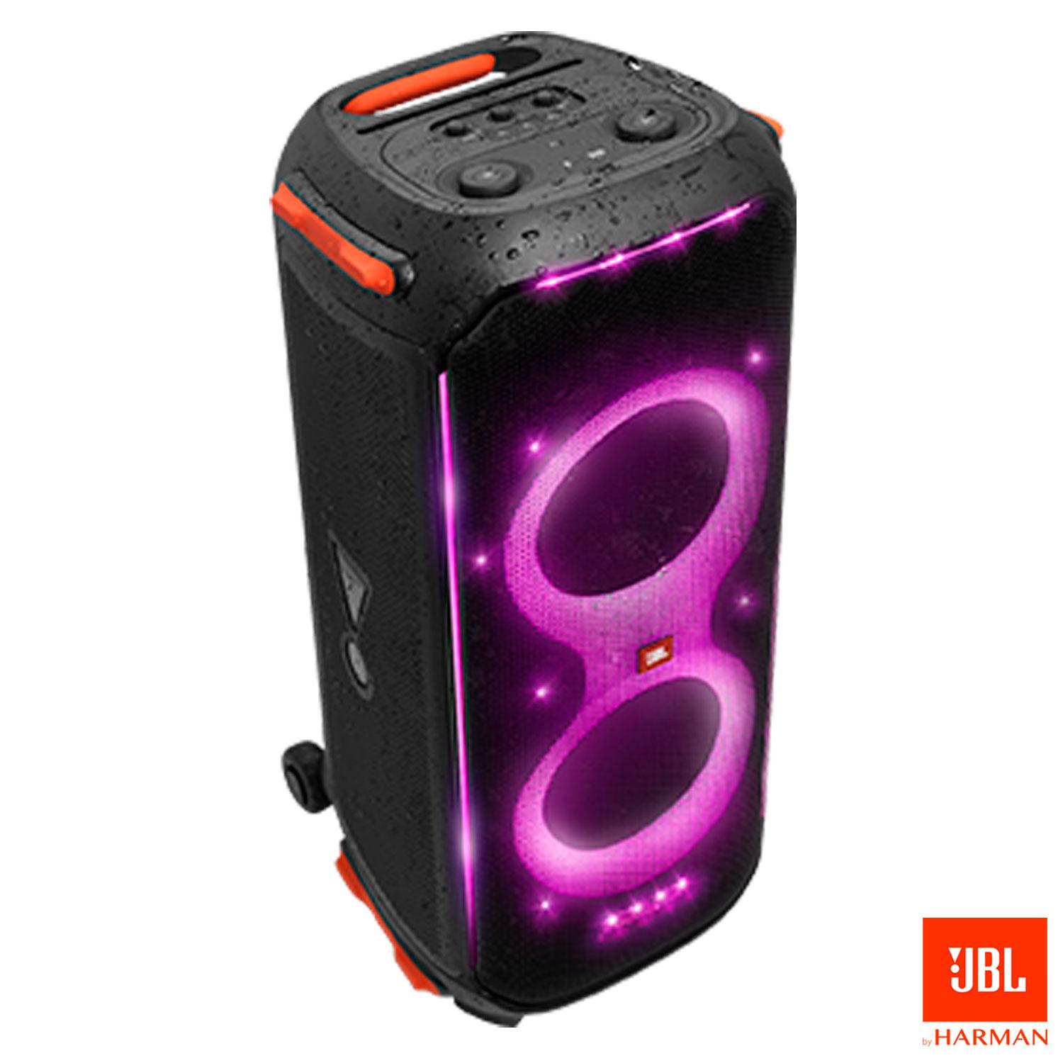 Caixa De Som Bluetooth JBL Partybox 710 Efeito Luzes LED Alça e Rodas Transporte IPX4 800W