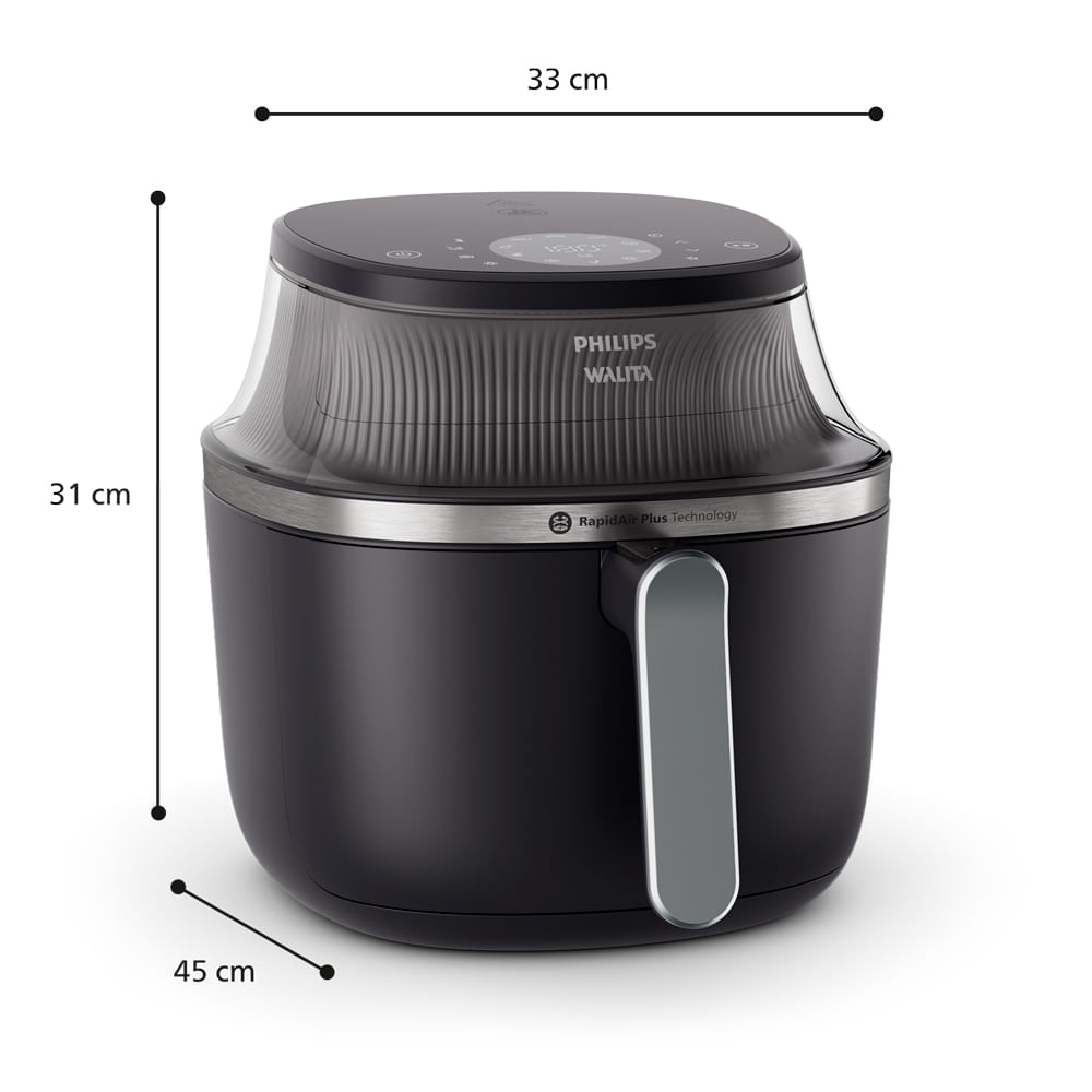 Fritadeira Airfryer  Philips Walita Série 3000 7,2L Digital com Visor 1800W