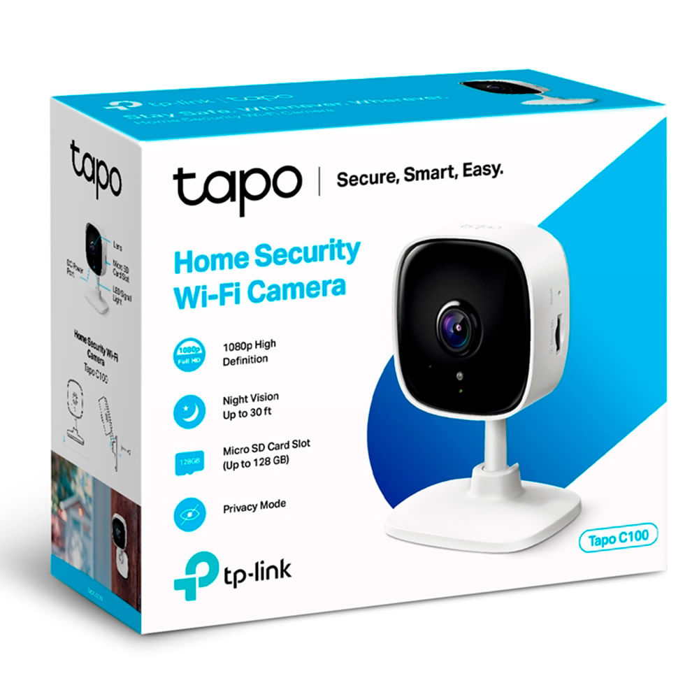 Câmera de Segurança Wi-Fi 1080 Full HD, função Babá Eletrônica TP-Link Tapo C100