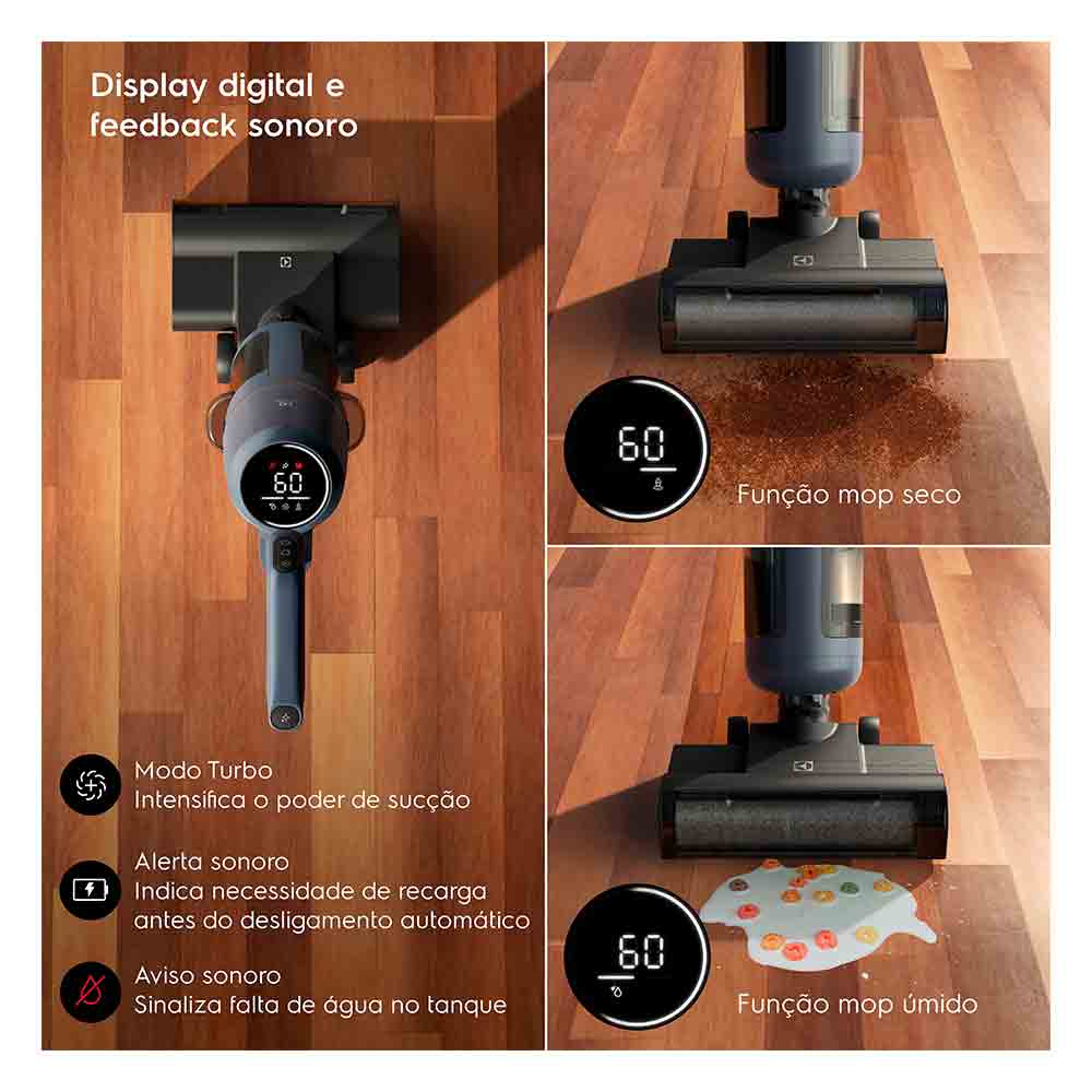 Limpadora de Piso sem Fio Electrolux Experience Capacidade de 0,58 Litros com MultiClean 3 em 1 - EMC2500