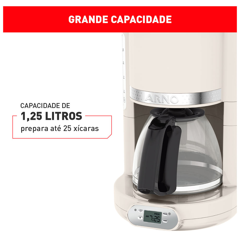 Cafeteira Arno Soleil Marfim para Café em Pó - SFCM