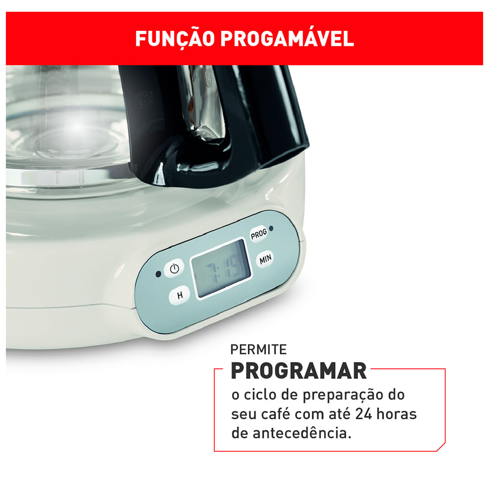 Cafeteira Arno Soleil Marfim para Café em Pó - SFCM