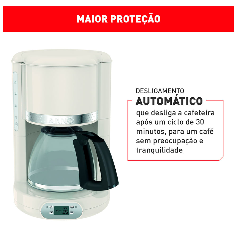 Cafeteira Arno Soleil Marfim para Café em Pó - SFCM