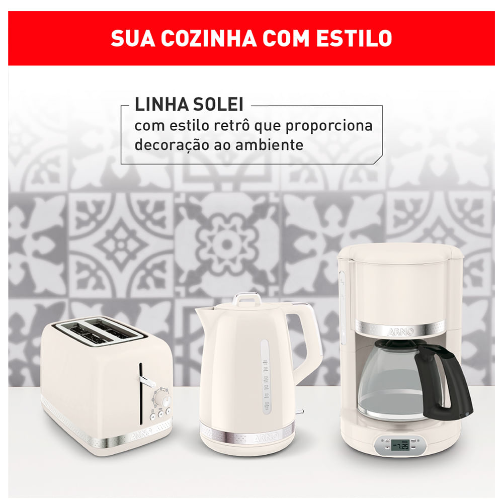 Cafeteira Arno Soleil Marfim para Café em Pó - SFCM
